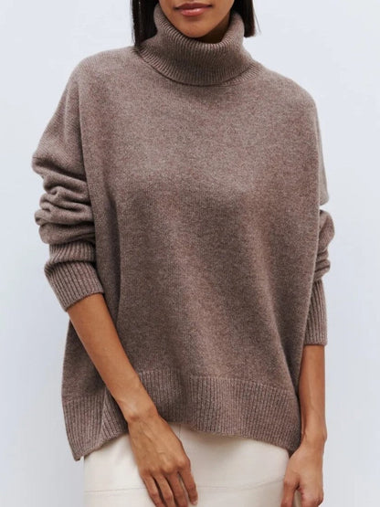 Élise Elegant Roll Neck Sweater in Merino Wool