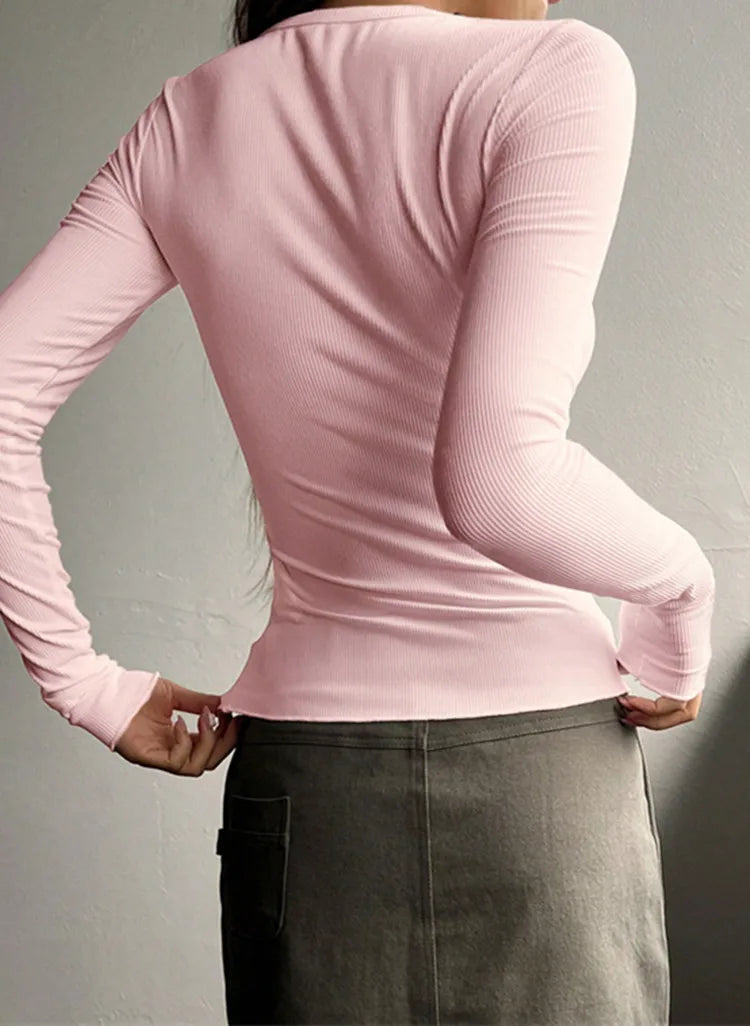 Emma High Ribbed Luxury Henley