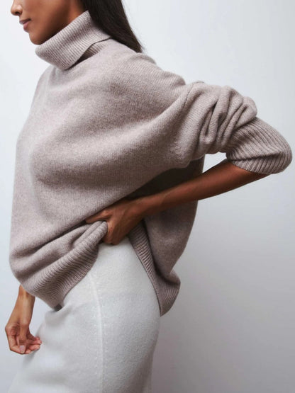 Élise Elegant Roll Neck Sweater in Merino Wool
