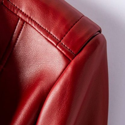 Elegant and structured vegan leather jacket by Sophie