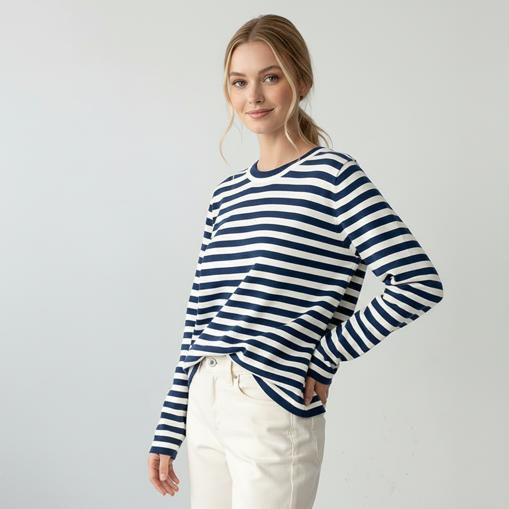 Sophie Chemise À Rayures Élégante À Manches Longues
