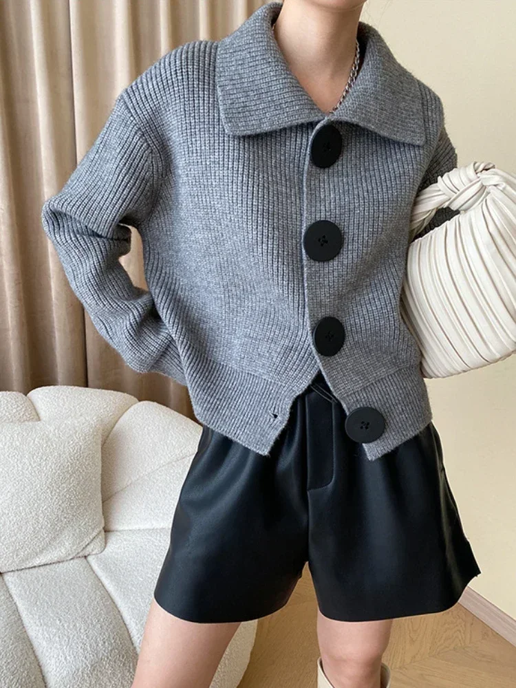 Léa Textured Button Statement Cardigan