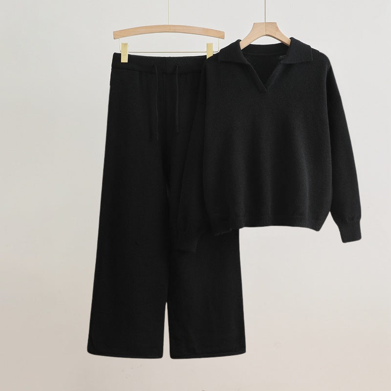 Élise Elegant Sweater and Loose Pants Set