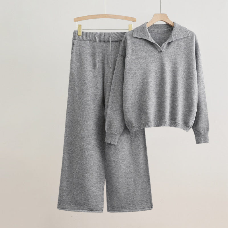 Élise Elegant Sweater and Loose Pants Set