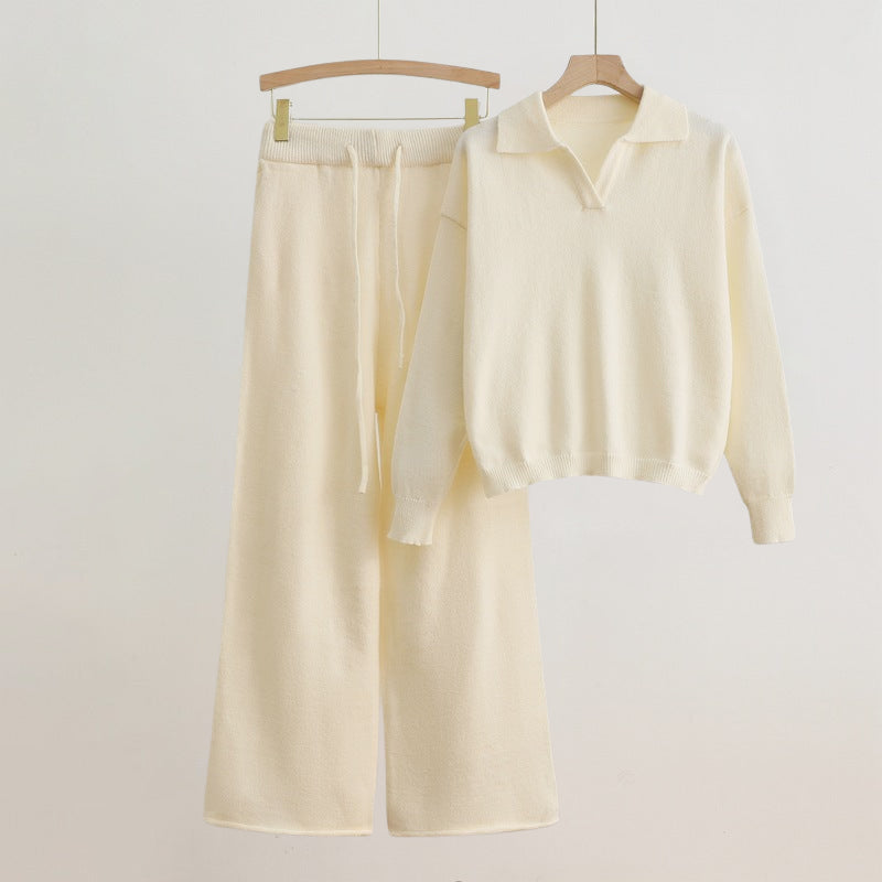 Élise Elegant Sweater and Loose Pants Set