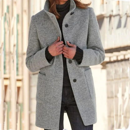 Sophie Elegant and Soft Winter Coat Wool Effect