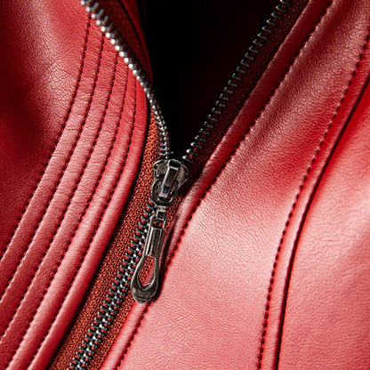Elegant and structured vegan leather jacket by Sophie