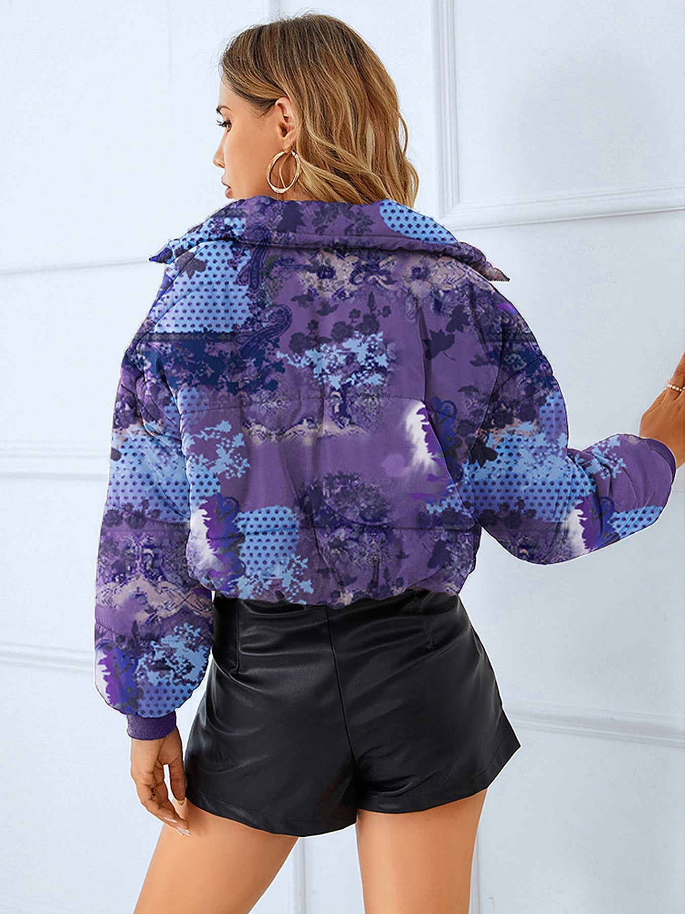 Veste Courte Imprimé – Style Bread Coat