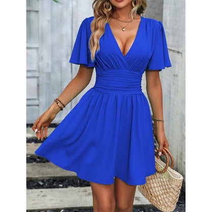Alya – Robe Courte Plissée Style City Chic