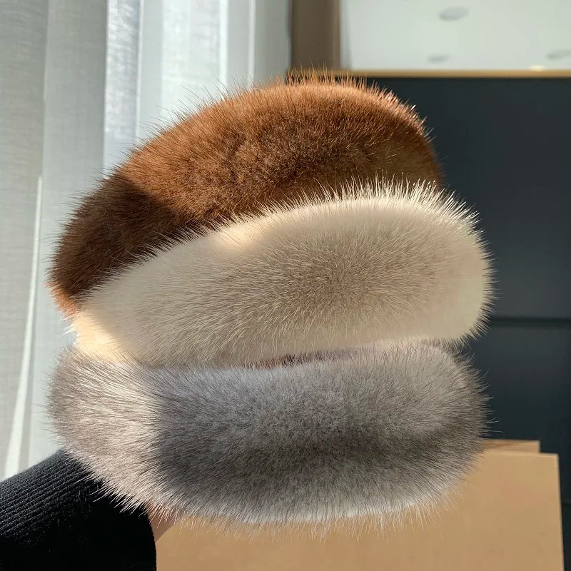 Léa luxury headband in faux fur
