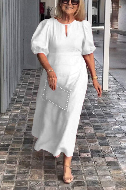 Fiona - robe élégante essence en coton et lin