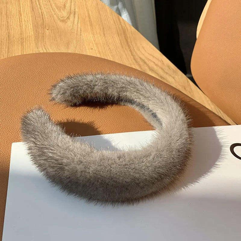 Léa luxury headband in faux fur