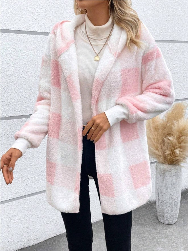 Cardigan Plaid Décontracté