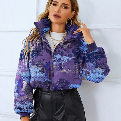 Veste Courte Imprimé – Style Bread Coat