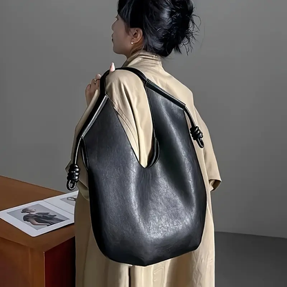 Elegant and spacious vegan leather tote bag Clara