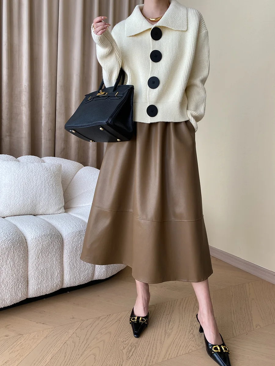 Léa Textured Button Statement Cardigan