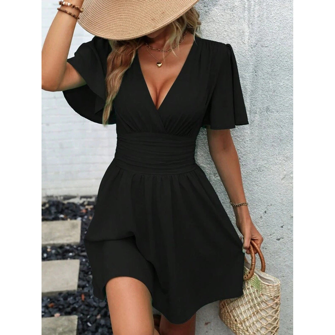 Alya – Robe Courte Plissée Style City Chic
