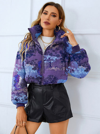 Veste Courte Imprimé – Style Bread Coat