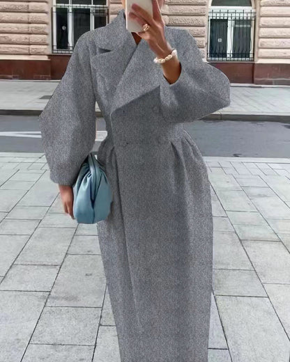 Manteau Vintage Long à Manches Lanternes