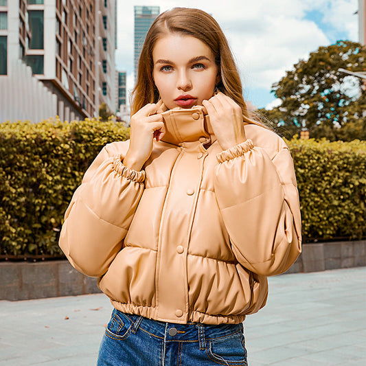 Veste Leyna en Cuir - Élégance et Chaleur Hivernale