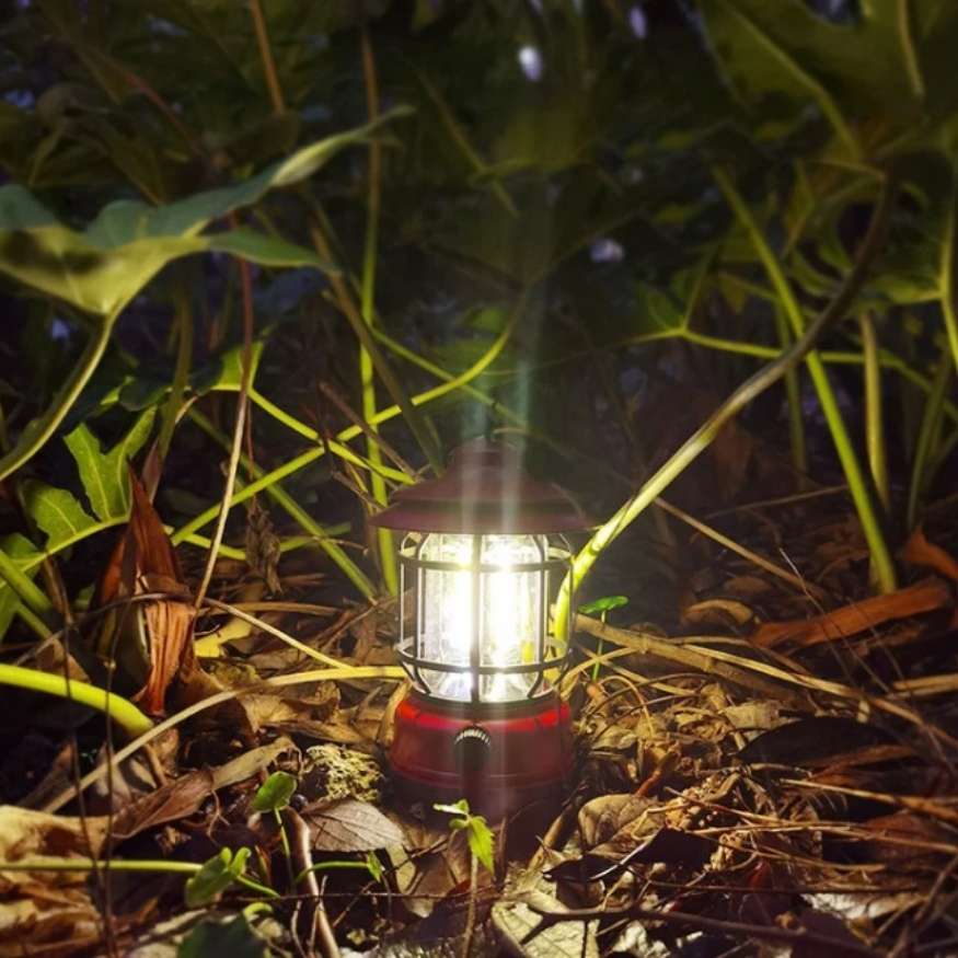 LumaVint – Rechargeable Vintage-Style LED Camping Lamp with Adjustable Light