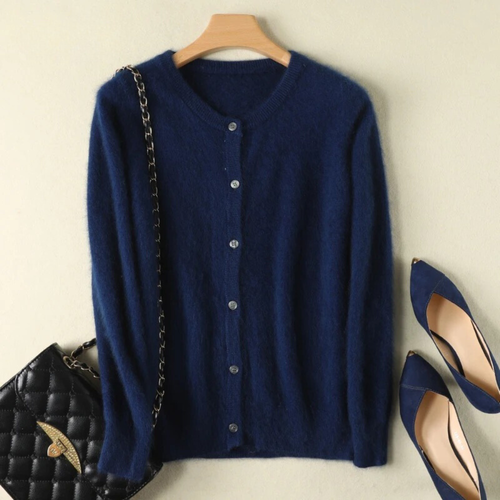 Clara Cardigan de Vison Doux et Luxueux