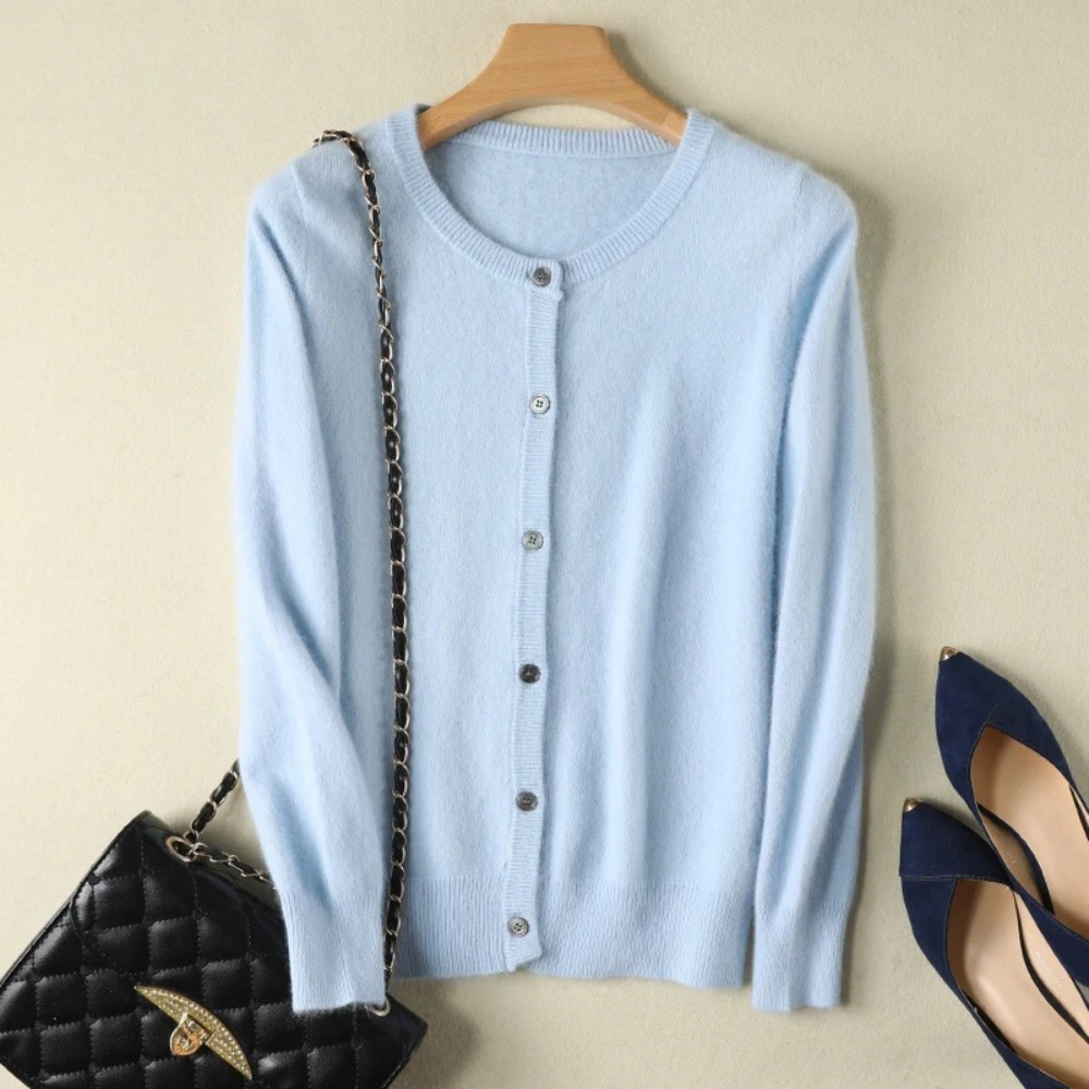 Clara Cardigan de Vison Doux et Luxueux
