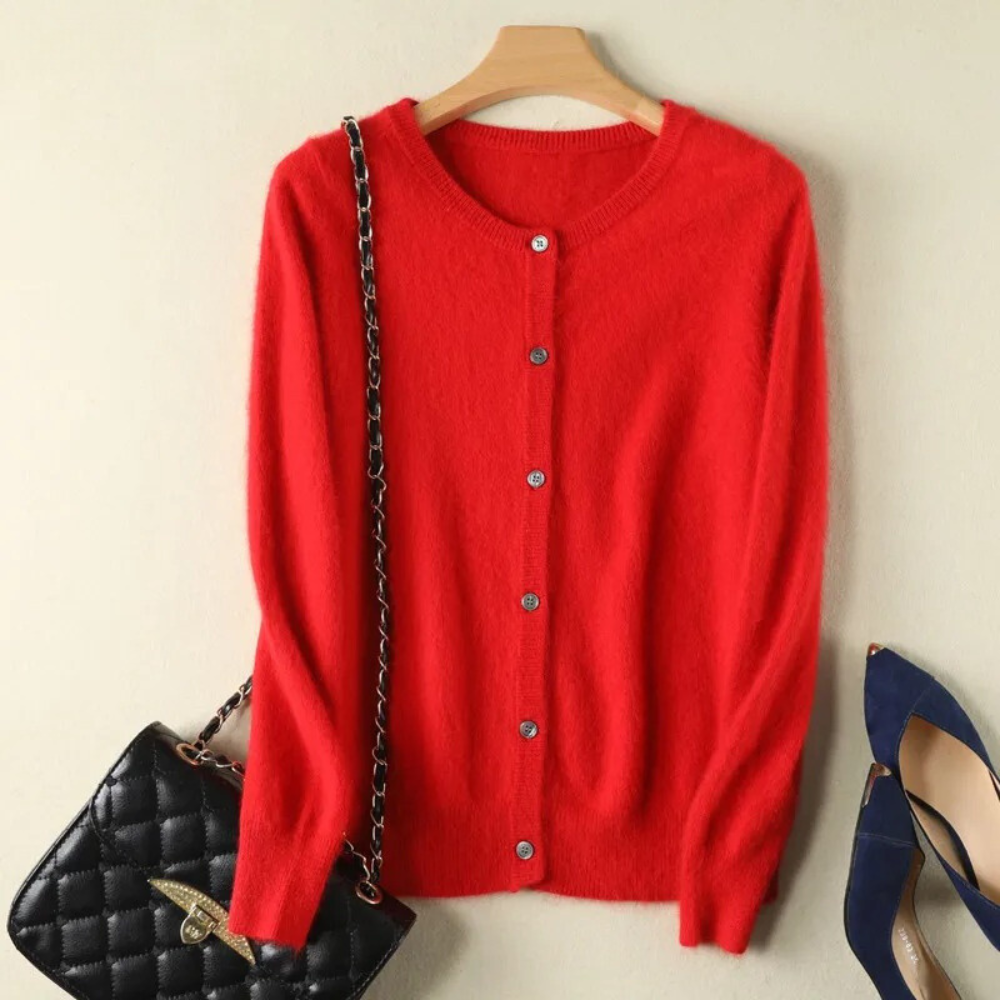 Clara Cardigan de Vison Doux et Luxueux
