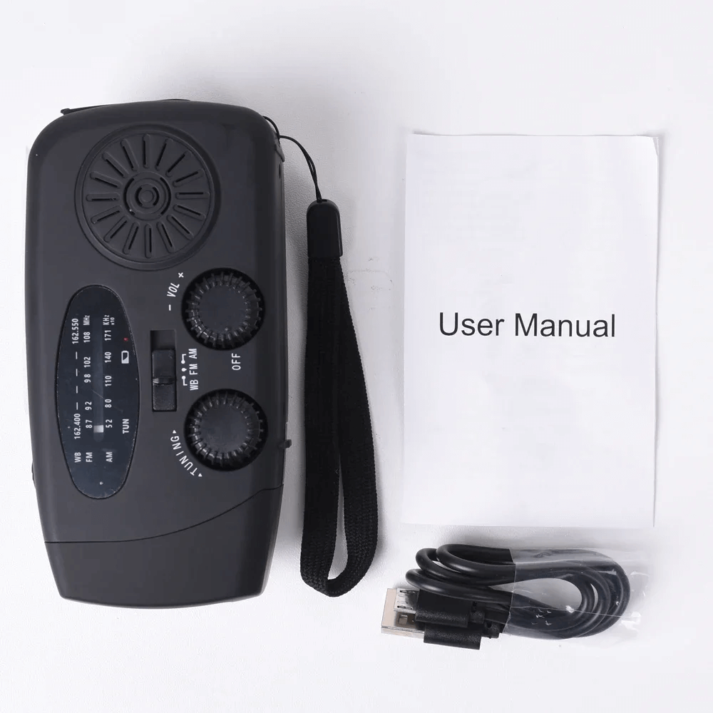Lumora – Radio d’Urgence Portable Multifonction avec Manivelle et Lampe LED