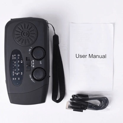 Lumora – Radio d’Urgence Portable Multifonction avec Manivelle et Lampe LED
