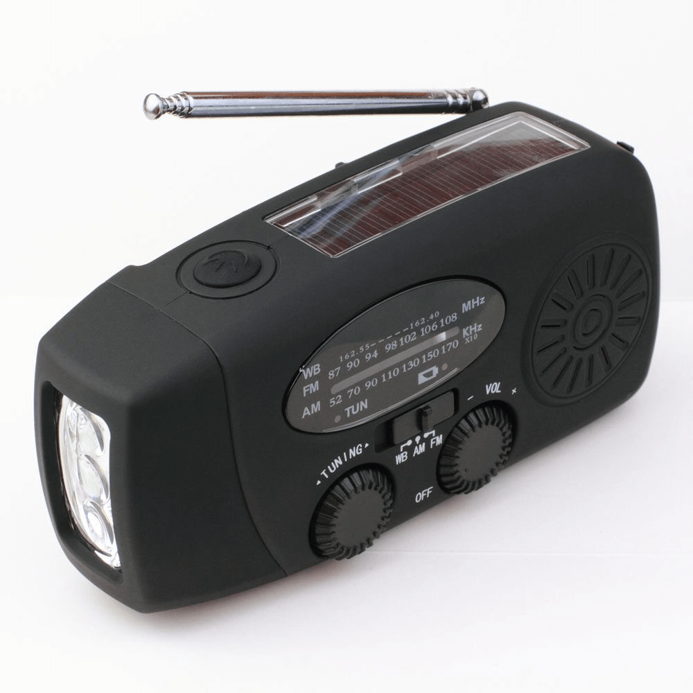 Lumora – Radio d’Urgence Portable Multifonction avec Manivelle et Lampe LED