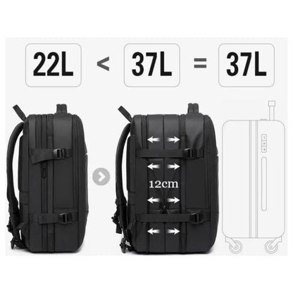 VoyagePro – Expandable Travel Backpack with USB Port and Laptop Compartment